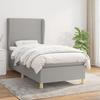 Exclusive House - Bed Slat Base with Mattress Light Grey 100x200cm Fabric