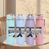 PC Skateboard Rider Minimalist Sketch Print 750ml colorful plastic sports water bottle leakproof pop up lid with straw for outdoor work home use