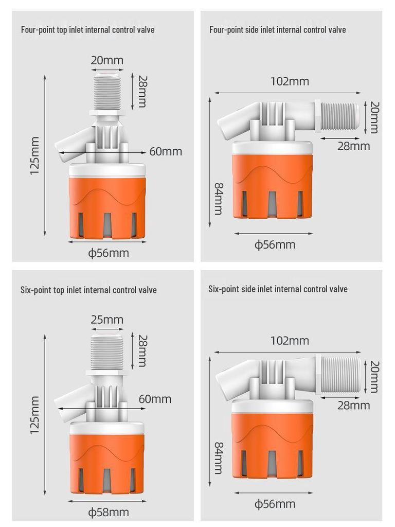 Automatic Float Valve for Water Tanks: Anti-Overflow Shut-off Ball Valve with Full Water Stop Function.