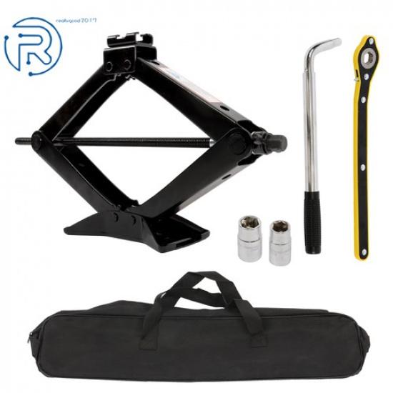 Portable Car Scissor Jack Kit 3 Ton 6600 lbs Tire Jack Tool Kit Fit For Car SUV