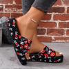 Women's Slipper with Platform Bottom New Casual Women's Slipper with One-line Muffin Bottom