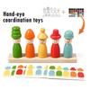 Kids Color Shape Stacked Matching Game Montessoris Wooden Toys Fine Motor Skills
