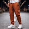 Men's Casual Loose Fit Cargo Pants with Tapered Leg and Multicolor for Spring and