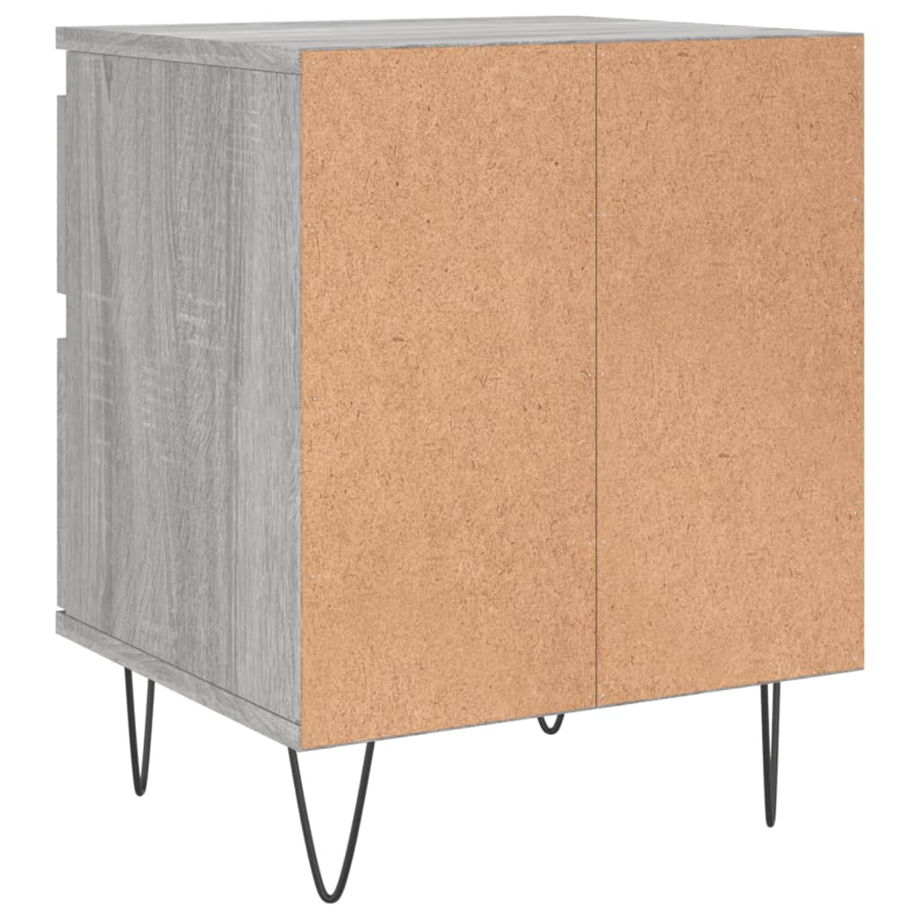 Nightstand Gray Sonoma 40 x 35 x 50 cm Particleboard