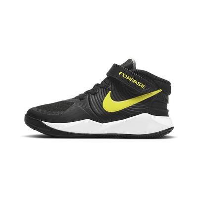 Team Hustle D9 FlyEase PS Black High Voltage Kids Sneakers White Smoke-Grey BV2951-013