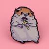 Decorative Hamster Brooch Enameled Pin Accessory for Animal Lovers Portable for Parties Supplies Weddings and Festivals