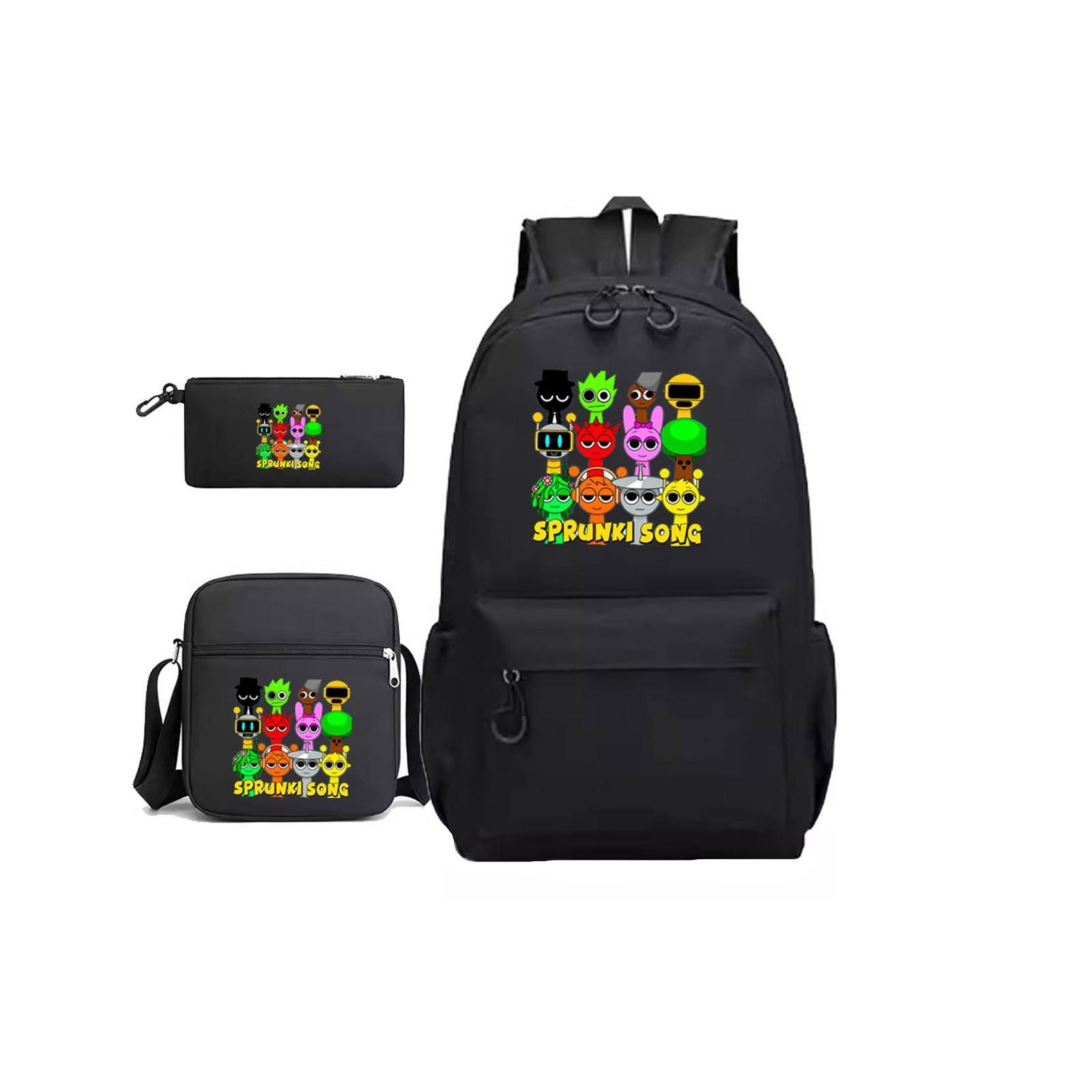 

Cartoon Anime Character Casual Crossbody Bag, Three Bags For Different Scenes, Suitable For Boys And Girls One Size