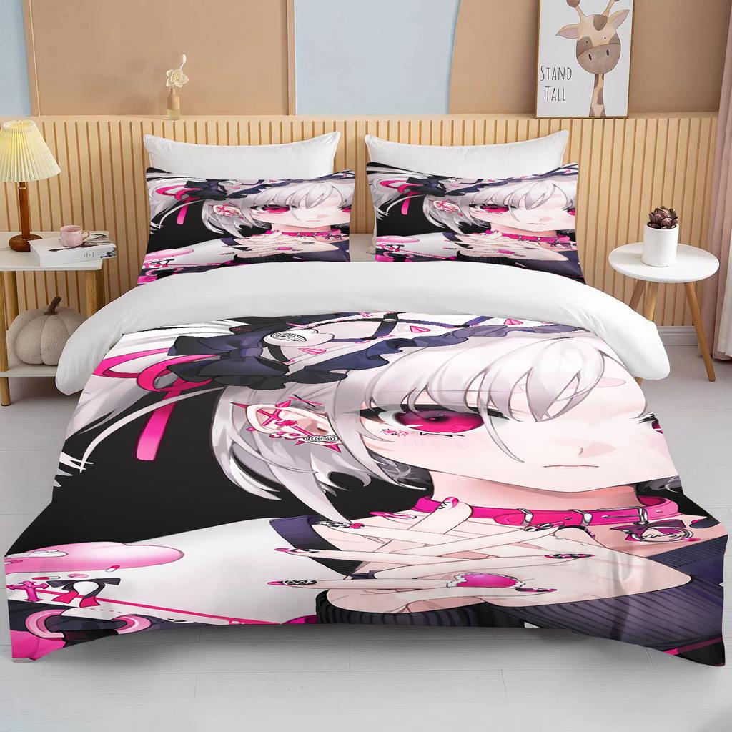 Japanese Anime Moe Double Bed Duvet Cover Bed European Bedding Sets Home Textiles Luxury Pillow Cases Bedroom Bedding Sets