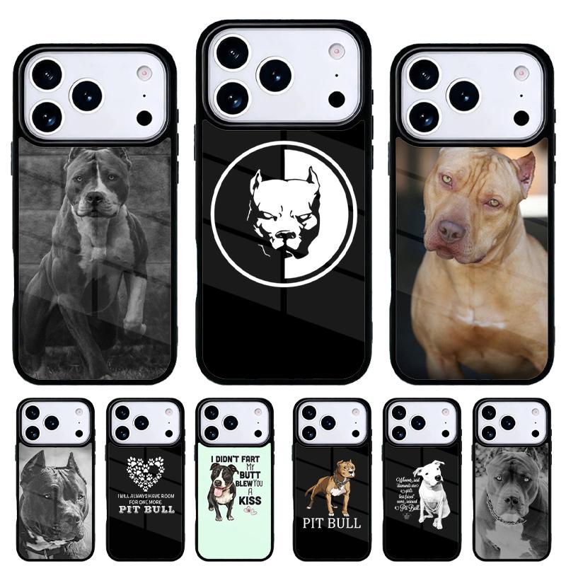 Pit Bull Lovely Pet Dog Pitbull Phone Case for iPhone 17 Air 16e 15 14 13 Pro Max Back Cover for 12 11 Pro Coque