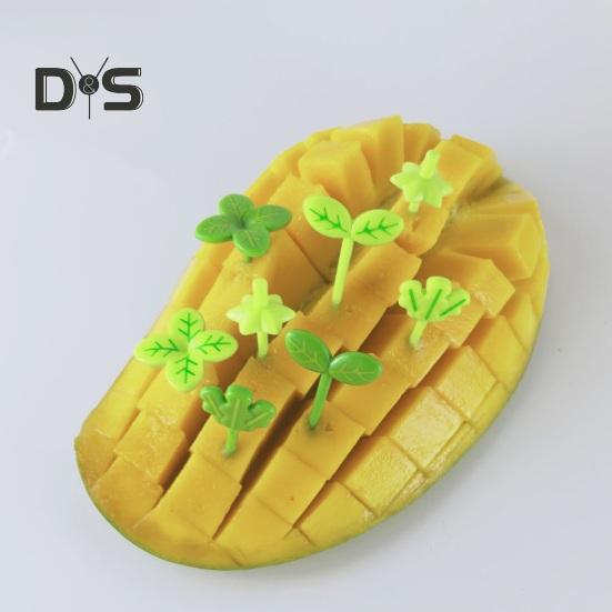 6ks/sada Rozkošný mini dinosauří ovocné vidličky Roztomilé kreslené zvíře Bento Stick Decoration Vidlička Fruit Stick