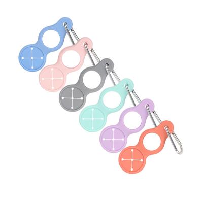 6Pcs Silicone Kettle Buckle Backpack Hanger Bottle Holder with Towel Hook Clip Carabiner Walking Cycling Carrying
