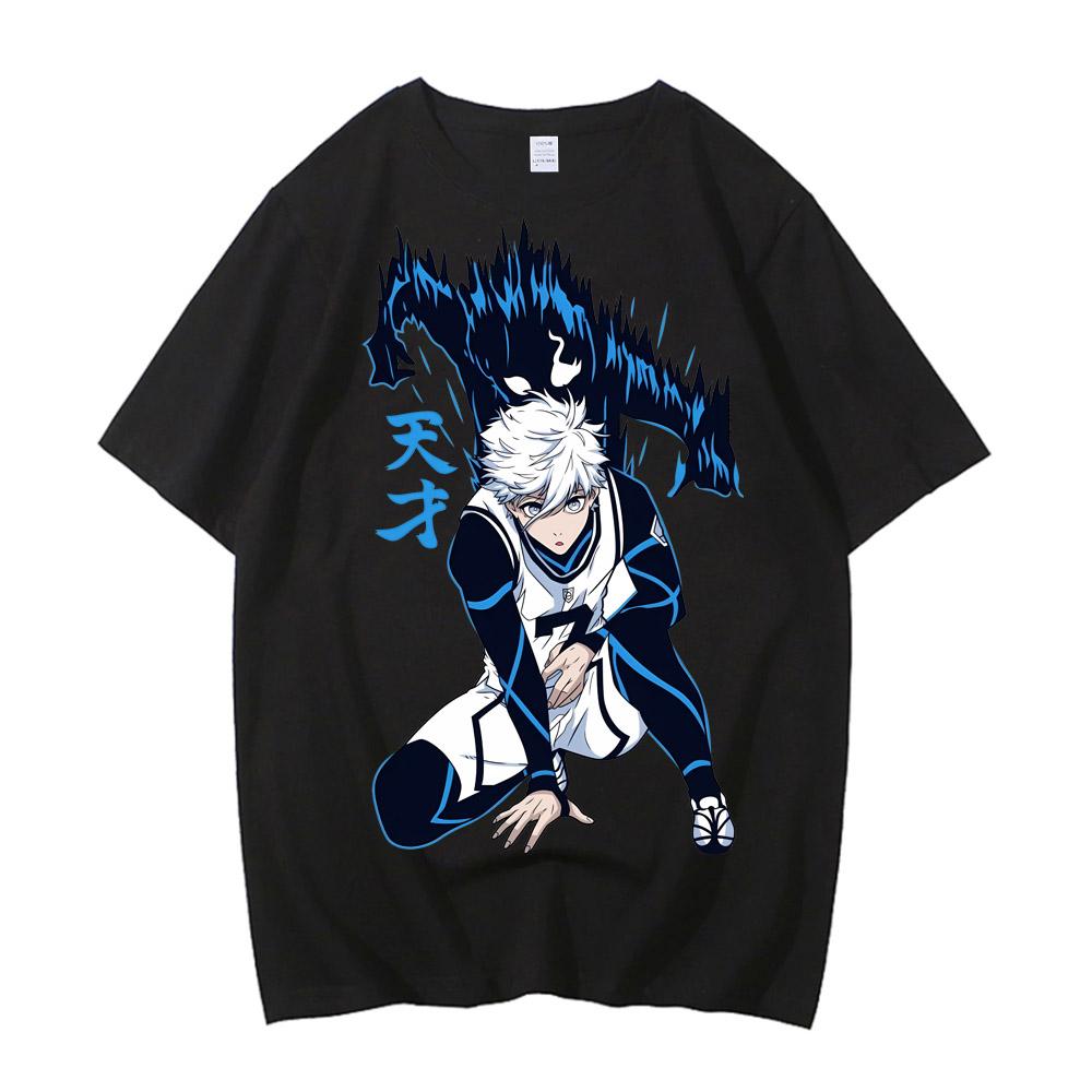 BLUE LOCK Yoichi Isagi Manga Shirt Retro Hip Hop Unisex T-Shirt Streetwear Graphic T Shirt Cotton High Quality Short Sleeve Tops