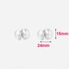 Real 925 Silver Matte Surface Arc Pearl Stud Earrings For Women Classic Fine Jewelry Exquisite Accessories