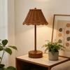 Touch Sensor Rattan Desk Lamp Adjustable Brightness LED Night Light  Bedside Light
