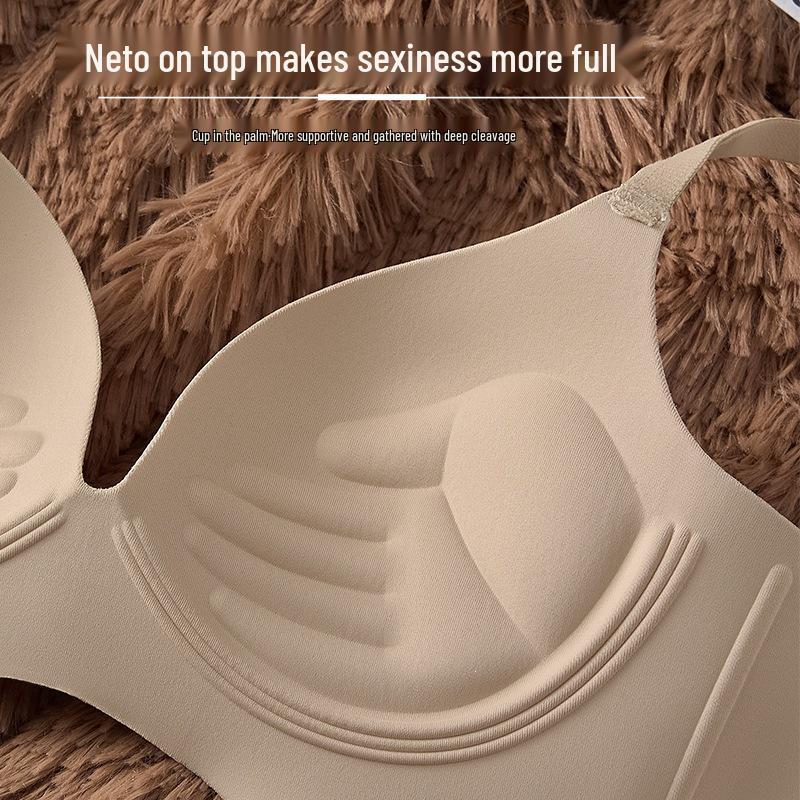 Southeast Asia Seamless Push-up Bra for Women: Boosts Small Bust with Fixed Cup & Cartoon Design for a Beautiful Back