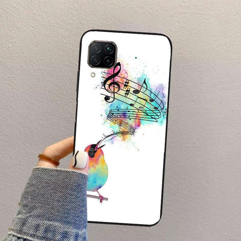 Musical Music Note For Huawei Nova Y73 Y72 Y61 Y91 Y70 Y60 Y90 12s 12i 11i 8i 9 10 SE P30 P40 Lite P60 Pro Case