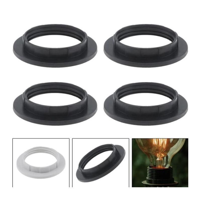5Pcs E14 / E27 Lampshade Collar Rings Threaded Candelabra Base Retainer Lock Light Shades Socket Reducing Ring Bulb Holder