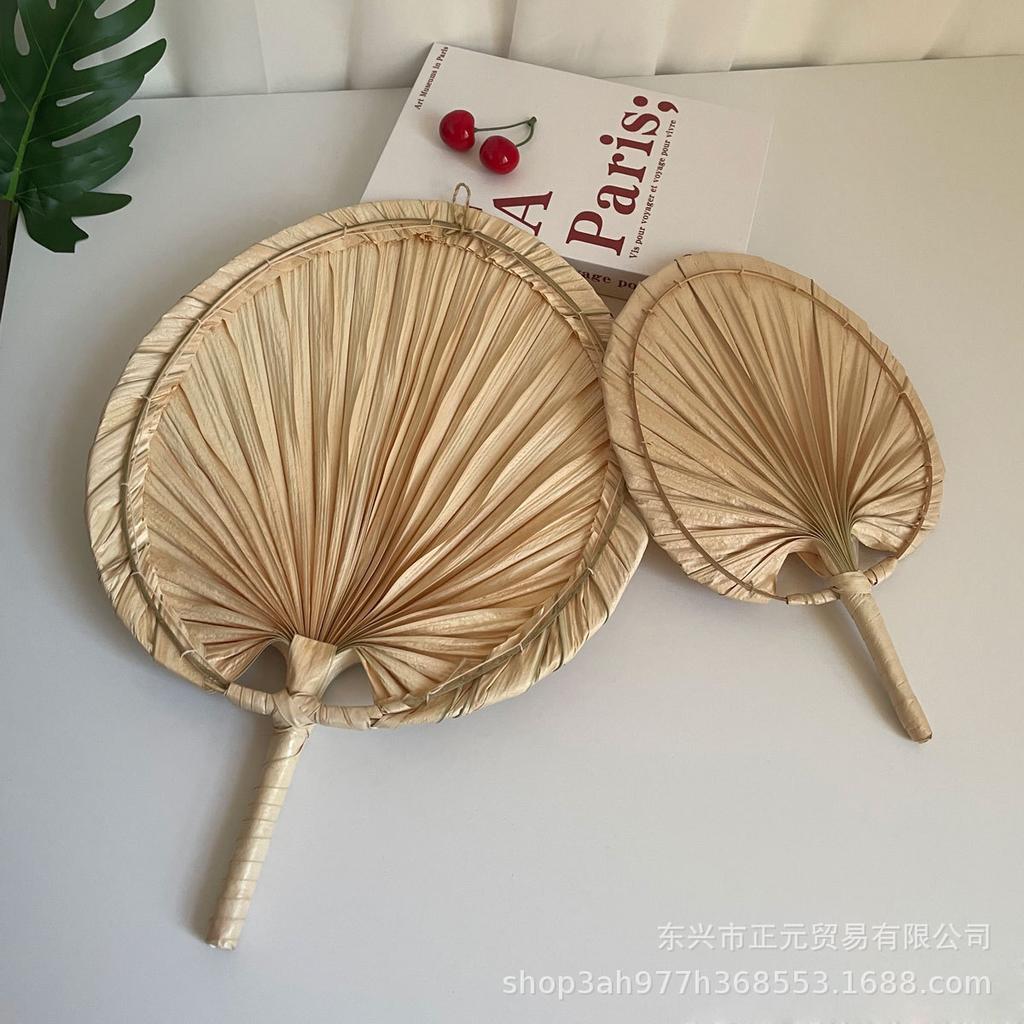 Ventilatore Pudong Vintage Estate Grande Ventilatore Pudong Danza Foglia di Palma Ventilatore a Manovella Estate Repellente per Zanzare Ventilatore Rinfrescante Ventilatore Fatto a Mano Palma Girasole