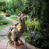 Garden Dinosaur Eating Gnome Statues Funny Resin Figurines Outdoor Sculpture Decor for Garden Patio Lawn Yard Ornament Decor