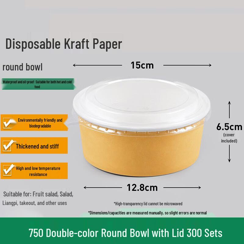 

Homeglen Disposable Kraft Paper Salad Bowl