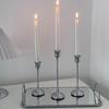 Nordic Style Silver Candlestick for Romantic Candlelight Dinners and Festive Table Decor