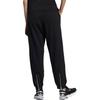 Adidas Originals Trefoil Solid Color Zip Joggers With Drawstring Cuffs Women Bottoms Black HD0340