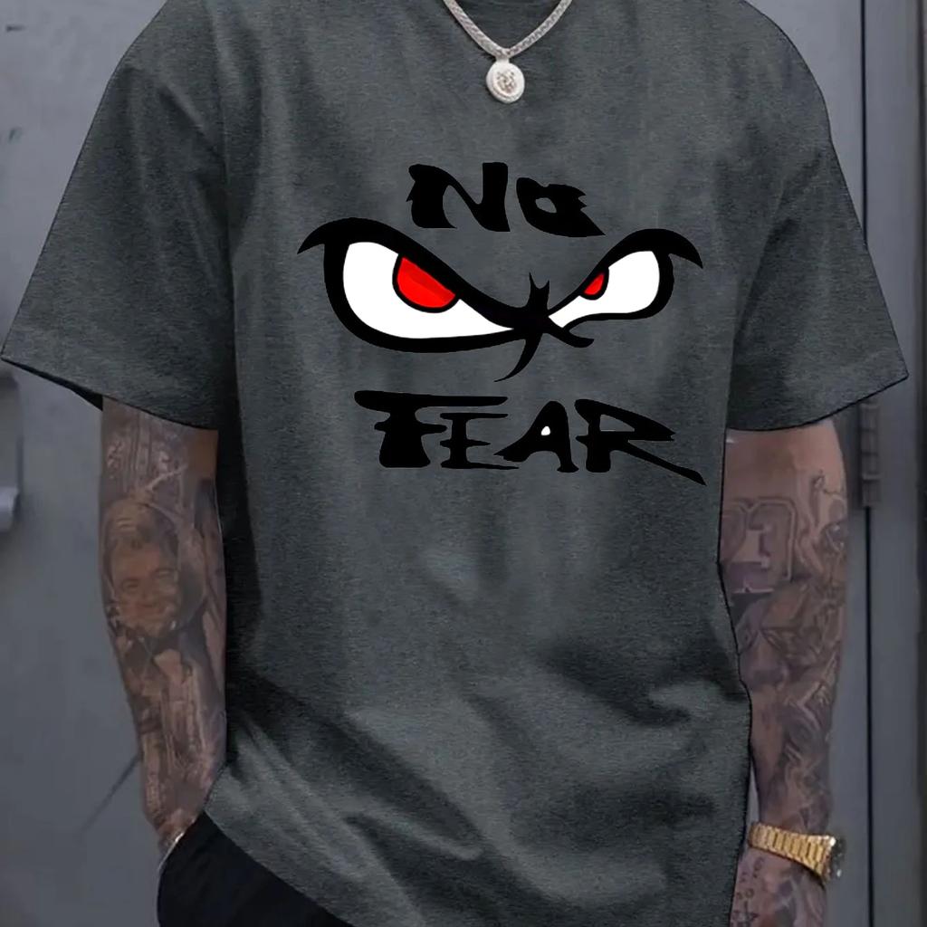 Best Seller No Fear Brand T-shirt Summer Luxury Brand Pure Cotton Short-sleeved Unisex Round Neck Versatile and Loose T-shirt