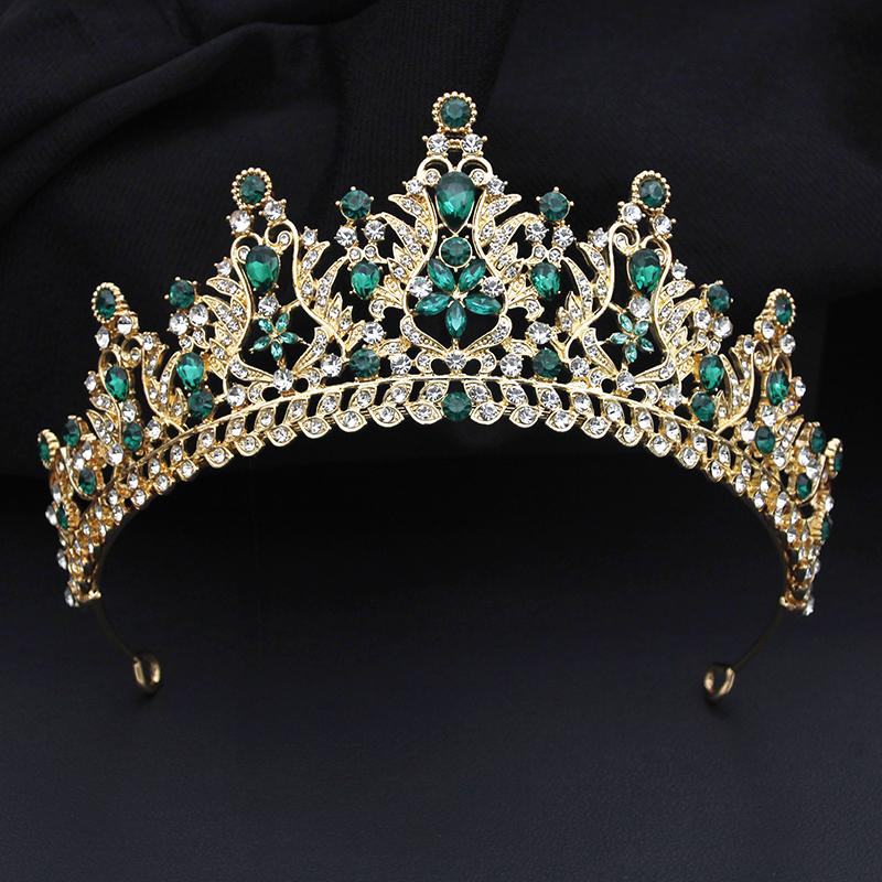 Luxury Flower Crystal Tiaras and Crowns for Bride Women Elegant Bridal Wedding Crown Hair Jewelry Party Prom Accessories