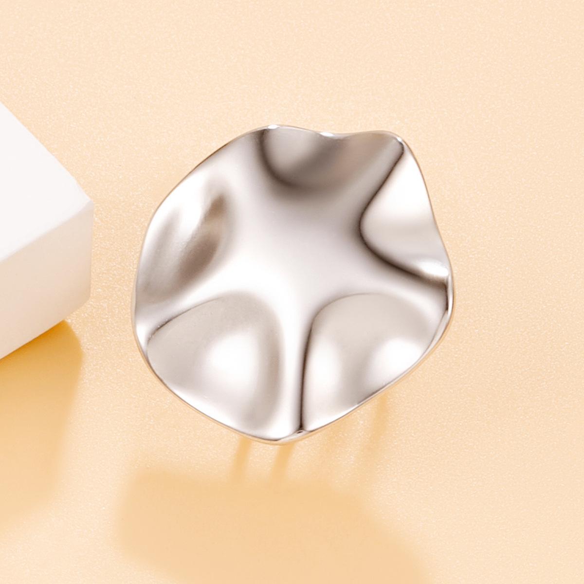 Casual Resort Starfish Stainless Steel Open Ring - Light Luxury Polished Metal