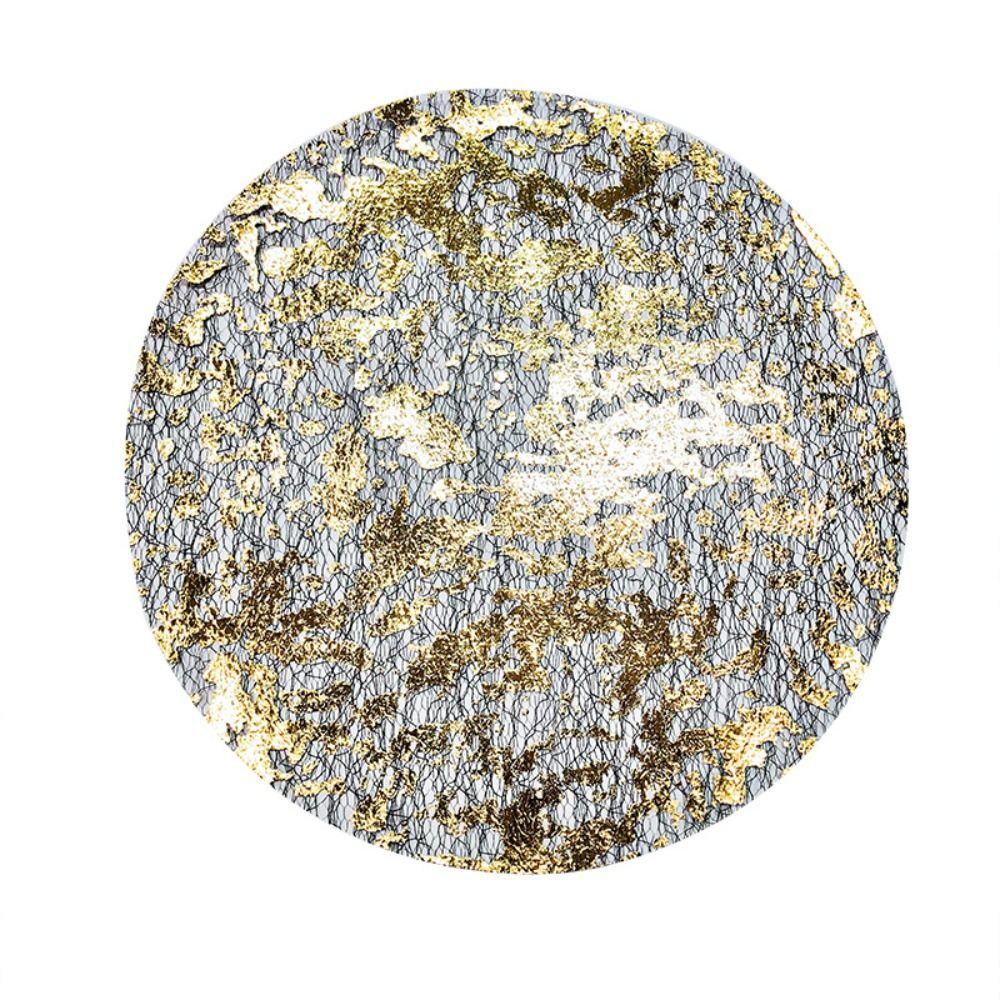 10pcs Metallic Glitter Foil Mesh Gold Thin Mesh Place Mats Disposable Table Mats  Christmas
