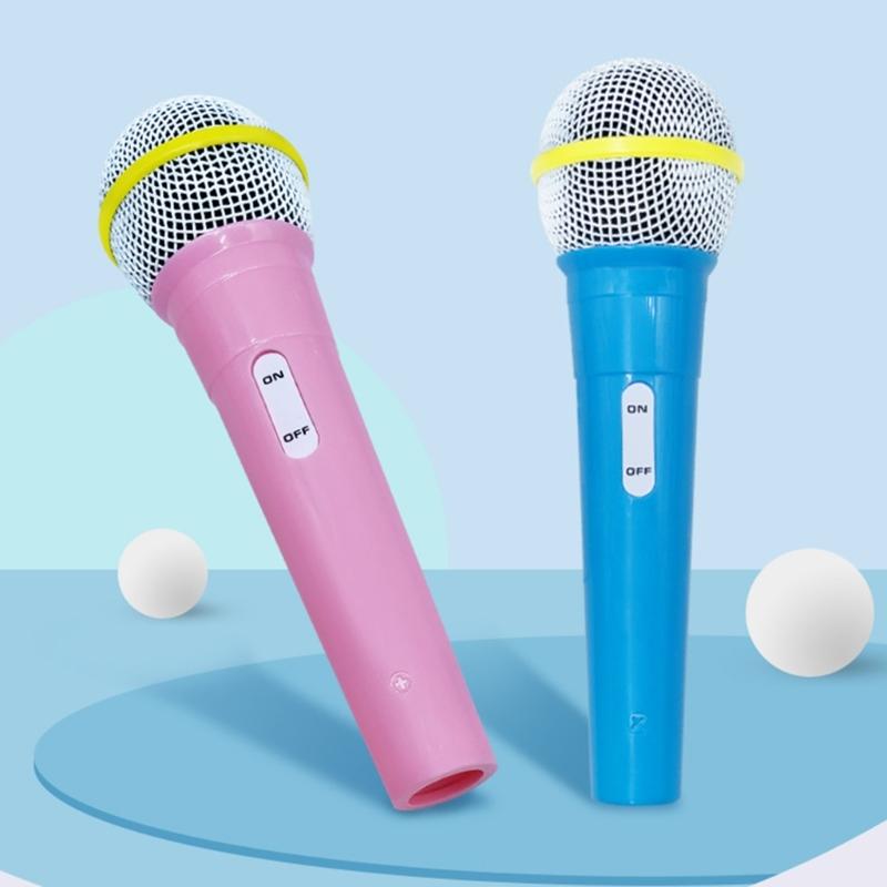 Plastic Childrens Microphone Toy Model for Stage Shows Pretend Singing for Kids Performances Halloween Event Activity