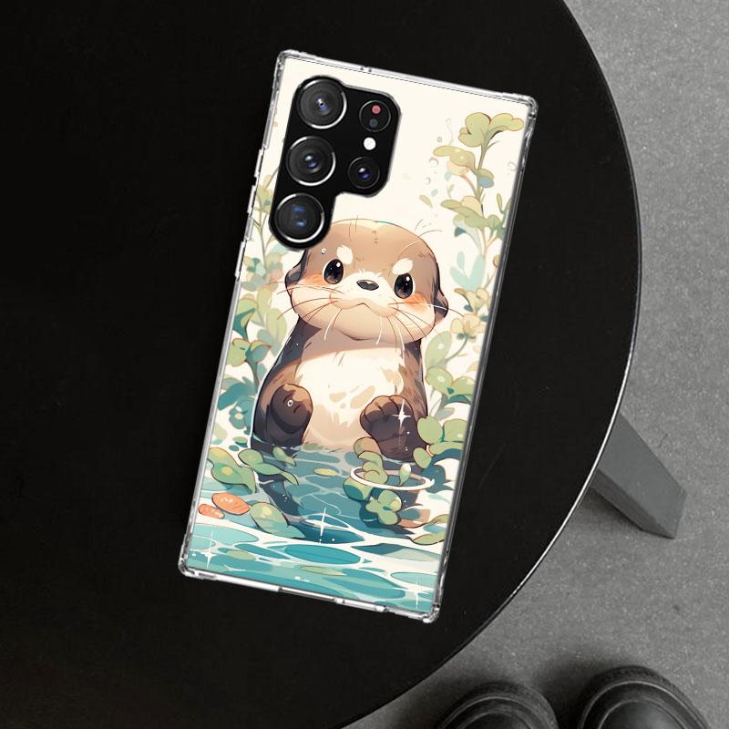 Animal Otter Cute Cartoon Phone Case Cover for Samsung Galaxy S26 S25 Edge S24 S23 Ultra S22 Plus S21 FE S20 + Art Customized Fu