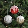 8Cm Foam Sequin Christmas Balls Shatterproof Colorful Hanging Ornaments For Xmas Tree Decorations Party Home Holiday Decor