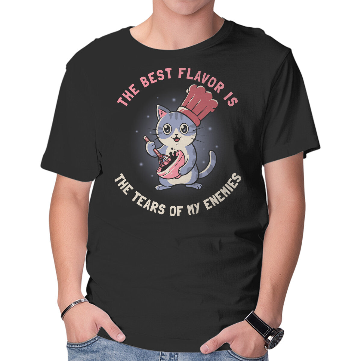 Unisex Crew Neck T-Shirt The Best Flavor Graphic Short Sleeve Casual Tee XXXL