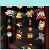 Colorful Christmas Decoration Paper Hanging Banner For Festive Store Atmosphere