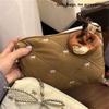 Cute Bow Makeup Bag With Zipper Girly Large Capacity Cosmetic Bag Portable Storage Bag Travel Makeup Toiletry Washing Pouch Gift