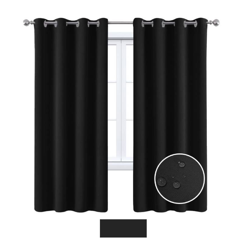 Nordics Full Blackout Solid Color Curtain With Polyester Fabric For Living Room And Bedroom Windows