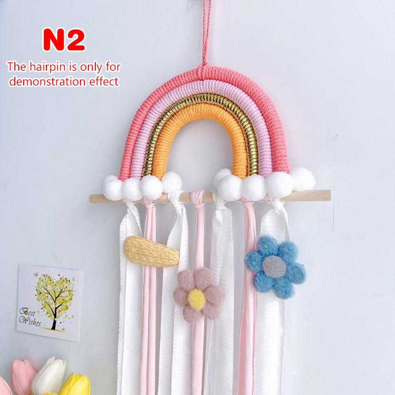 Závěsný organizér na sponky do vlasů s duhou, nástěnný věšák, dekorace, organizér na skřipce do vlasů pro dívku, držák na čelenky, domácí úložný doplněk