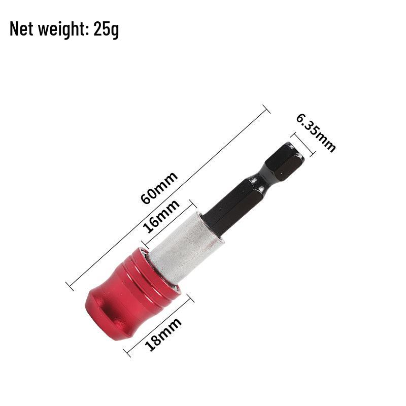 Red Hex Shank 300mm Quick-Release Self-Locking Screwdriver Bit Extension Rod