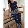 Summer Casual Women's Dress Set - Large Size, Embroidered Sleeveless Round-neck Top, Wide-leg Pants, Two-piece Set