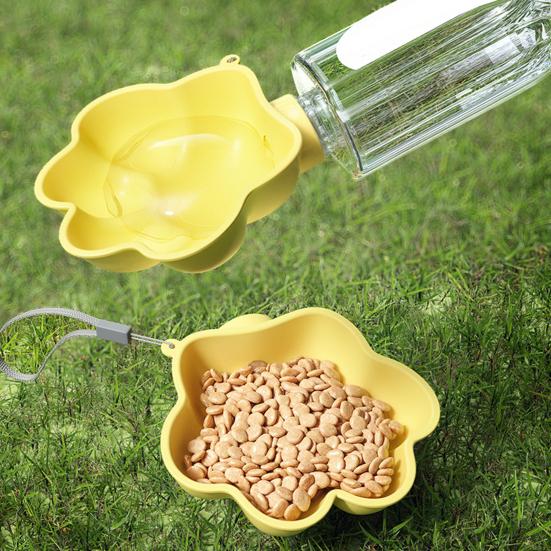 Ciotola per Acqua per Cani Design Zampa di Animale Domestico Dispenser Plastico per Bere Attacco per Bottiglie d'Acqua Accessorio da Viaggio all'Aperto Escursionismo