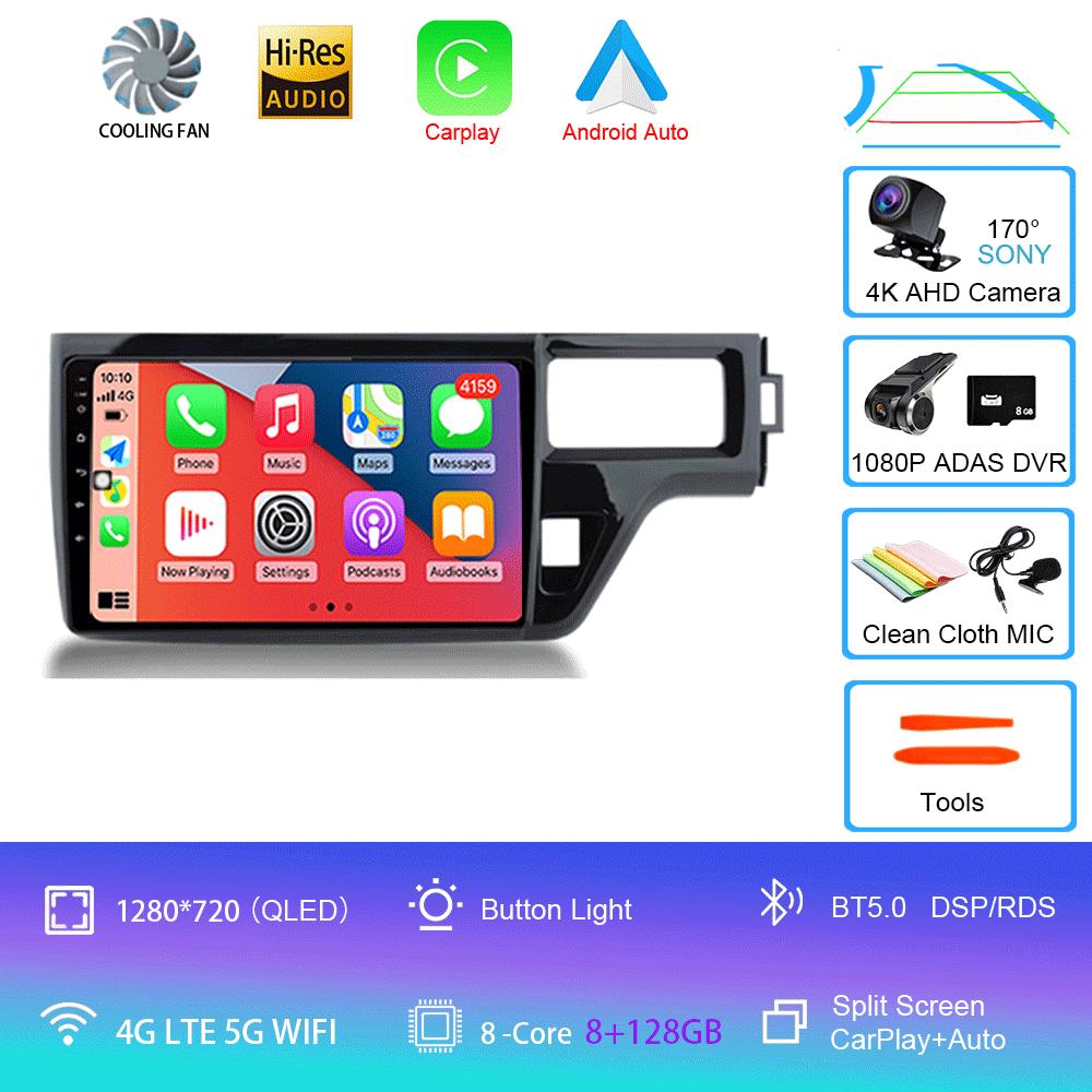 For Honda Stepwgn 5 2015 - 2021 RHD Car Radio Multimedia Headunit QLED System Navigation GPS Auto Android14 2Din DVD