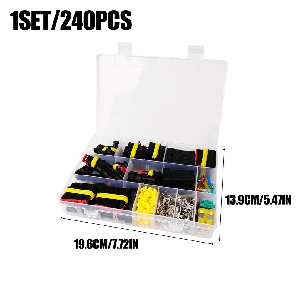 1-4-polige Kfz-Sicherungshalter Kfz-Kabelbaum Schnellverbinder Wasserdichtes Steckverbinder-Kit für Autos Sicherungskästen und ATC-Klingensteckertyp