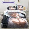 Ropa de Cama con Patrón de Genshin, Juego de Colcha Funda de Colcha Funda de Almohada Regalo de Cumpleaños para el Hogar (1 * funda nórdica + 2 * fundas de almohada, sin núcleo)