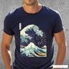 Hokusai Wellen T-Shirt, Japanische Kunst, Die Große Welle vor Kanagawa