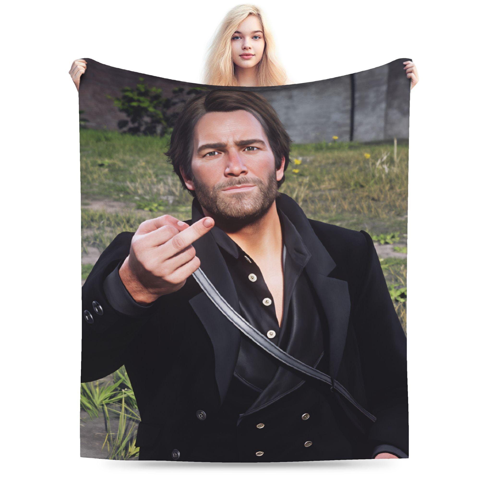 

Arthur Morgan RDR Warm Soft Blankets Boy Girl Plush Throw Blanket Couch Chair Flannel Bedspread Sofa Bed Cover 30x40in