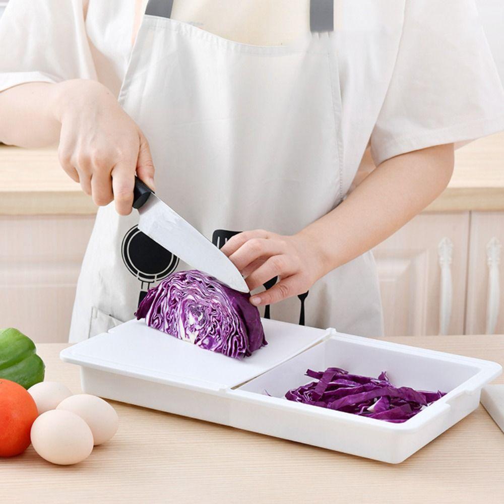 With Storage Basket 3 in 1 Cutting Board Non-slip Kitchen Accessories Chopping Blocks  Vegetable