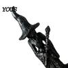 Resin Witch Decoration Statue, Gothic Halloween Figurine, Dark Night Collectible Fantasy Ornament for Desktop, Bookshelf, Home, Office Decor Art