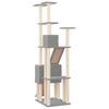 Vidaxl Cat Tree, With Sisal Posts, Light Gray, 190 Cm