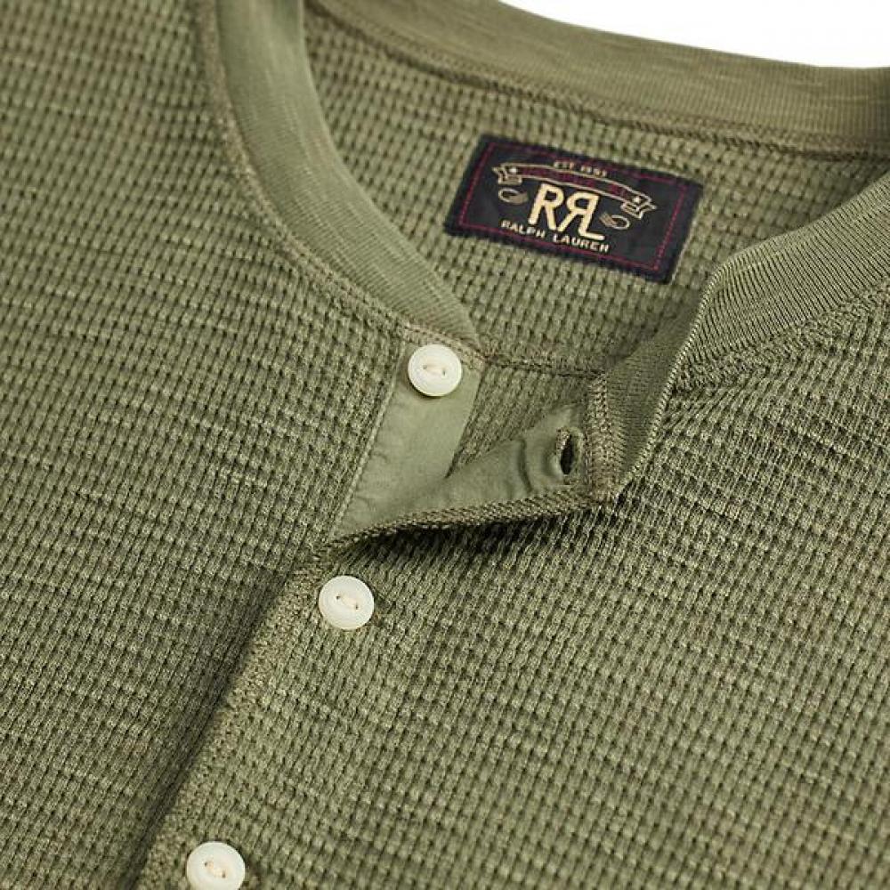 Double Rl Men S garMent Dye Waffle Knit Henry Shirt Mnrrkni16820215300